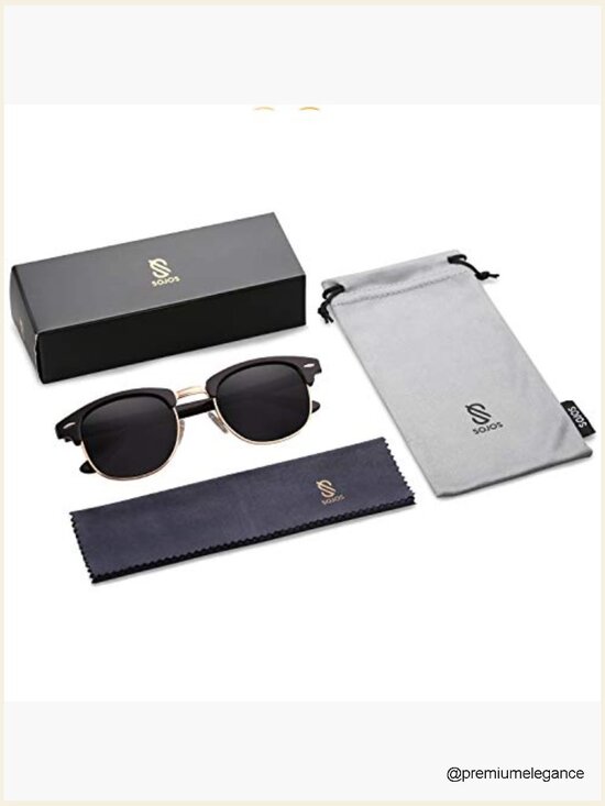 Retro Semi Rimless Polarized Sunglasses UV400 main image 4